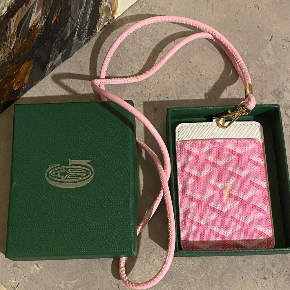 Pink Fashion ID Card Holder